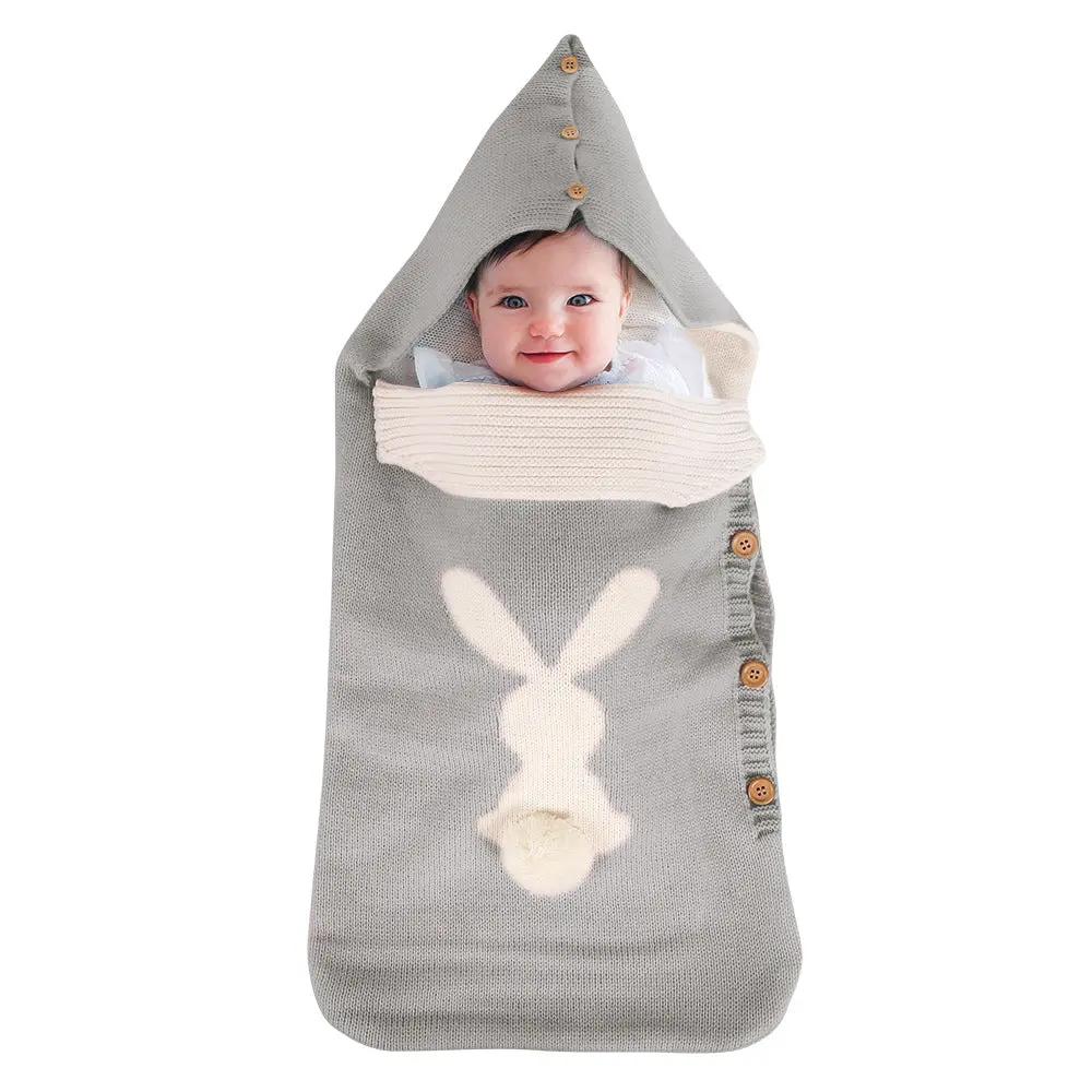 Rabbit Button Wool Blend Cocoon (0 - 12 Months) - Mimou Babywear