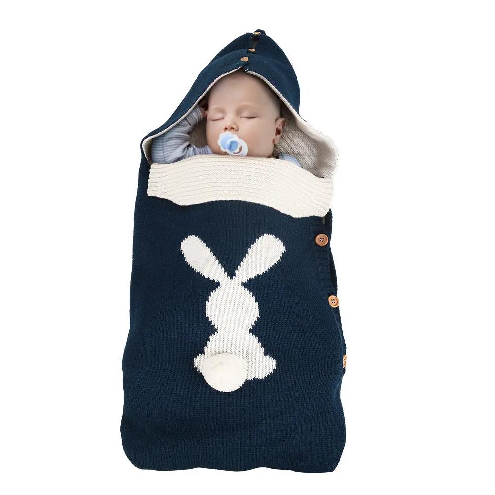 Rabbit Button Wool Blend Cocoon (0 - 12 Months) - Mimou Babywear