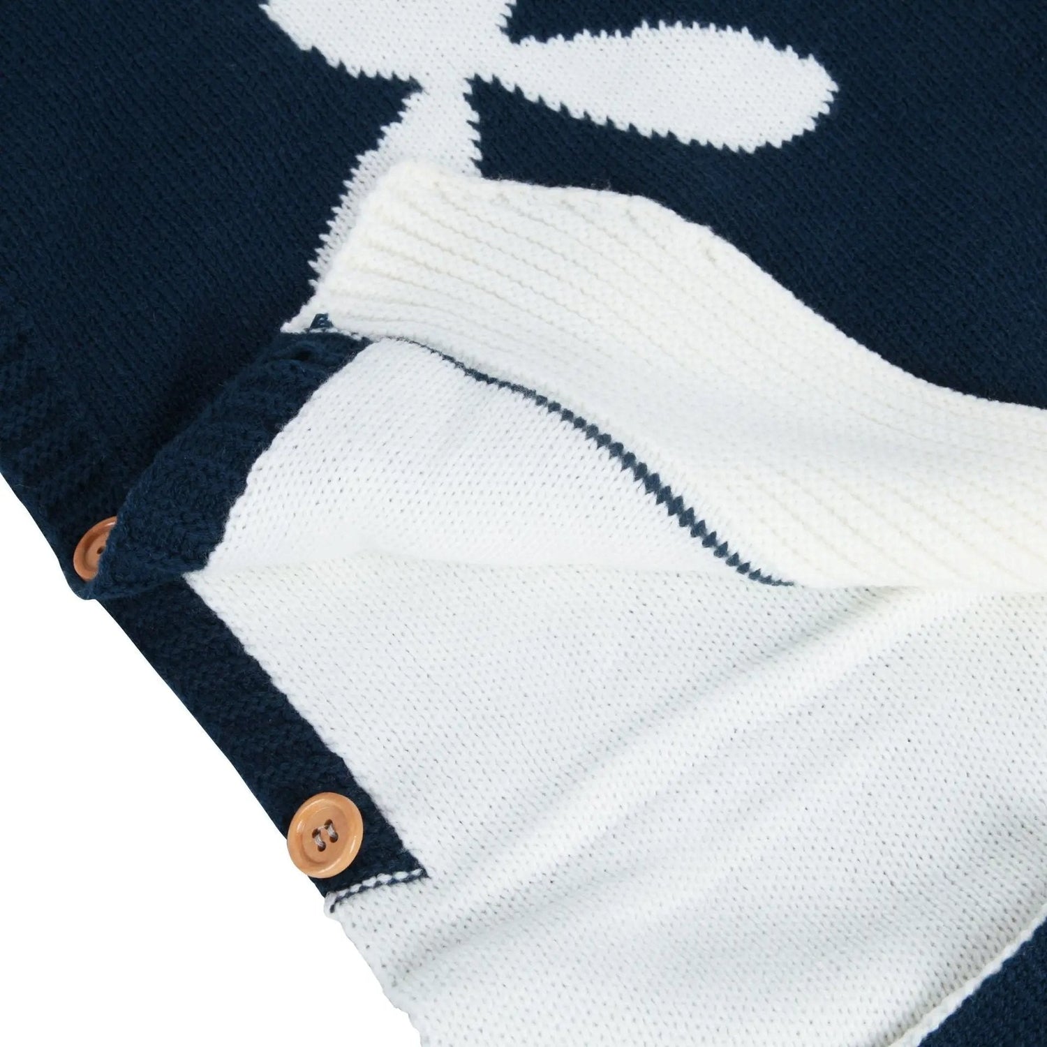 Rabbit Button Wool Blend Cocoon (0 - 12 Months) - Mimou Babywear