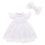 Short - Sleeve Princess Romper Dress (3 - 24 Months) - Mimou Babywear
