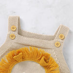 Soft Cotton Knitted Lion Baby Romper (3–24M) - Mimou Babywear