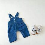 Striped Tee & Denim Overalls Set (2 - Piece, 6M - 3Y) - Mimou Babywear