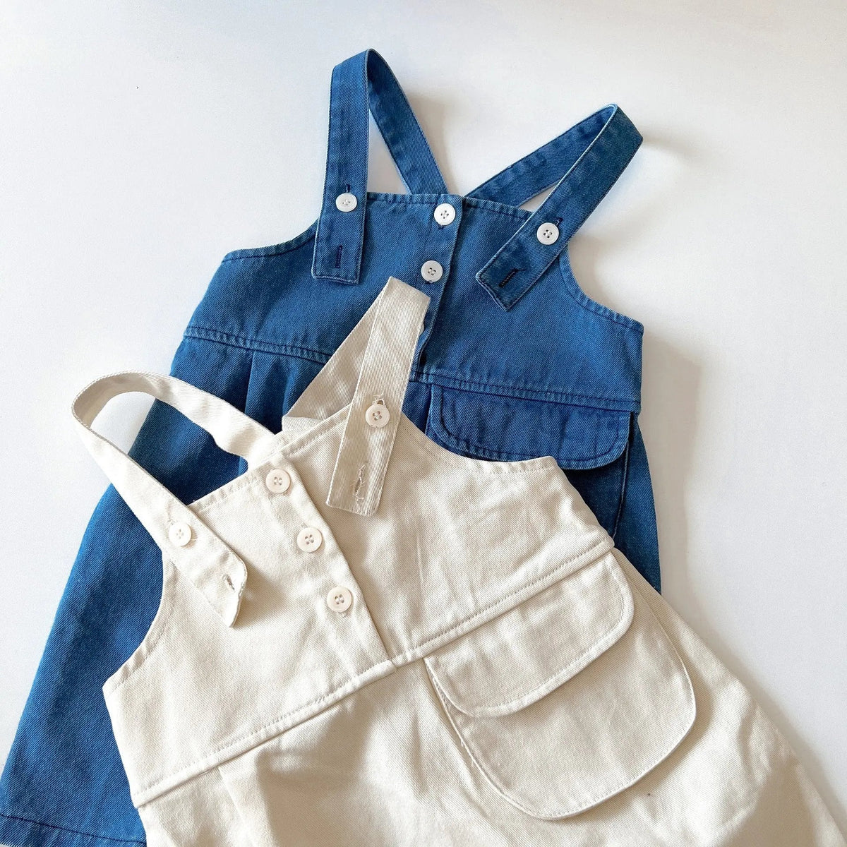 Striped Tee & Denim Overalls Set (2 - Piece, 6M - 3Y) - Mimou Babywear