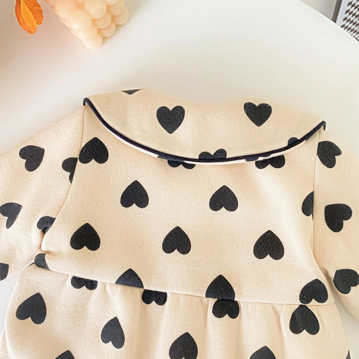 Sweetheart Cotton Winter Romper (3 - 18 Months) - Mimou Babywear