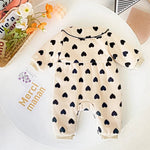 Sweetheart Cotton Winter Romper (3 - 18 Months) - Mimou Babywear