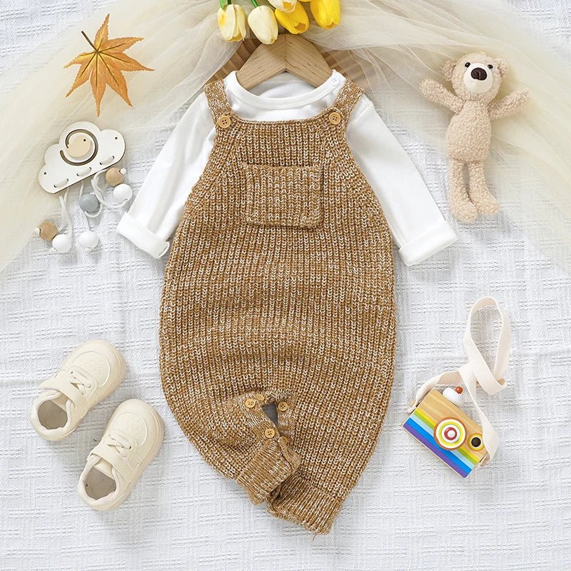 The Autumn Knit Sleeveless Romper (0–24M) - Mimou Babywear