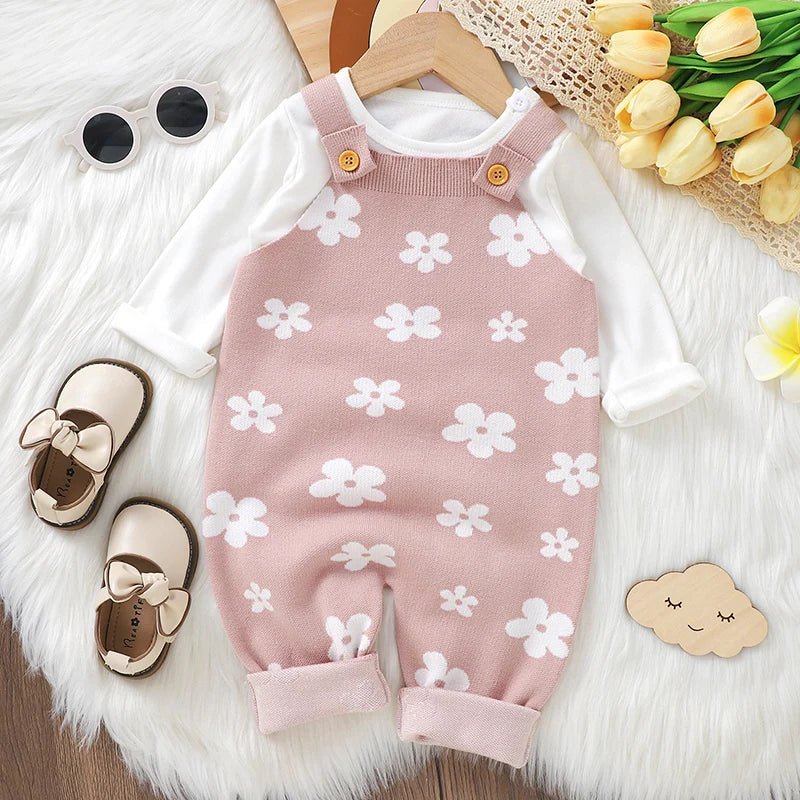 The Blossom Knit Romper (0–24 Months) - Mimou Babywear