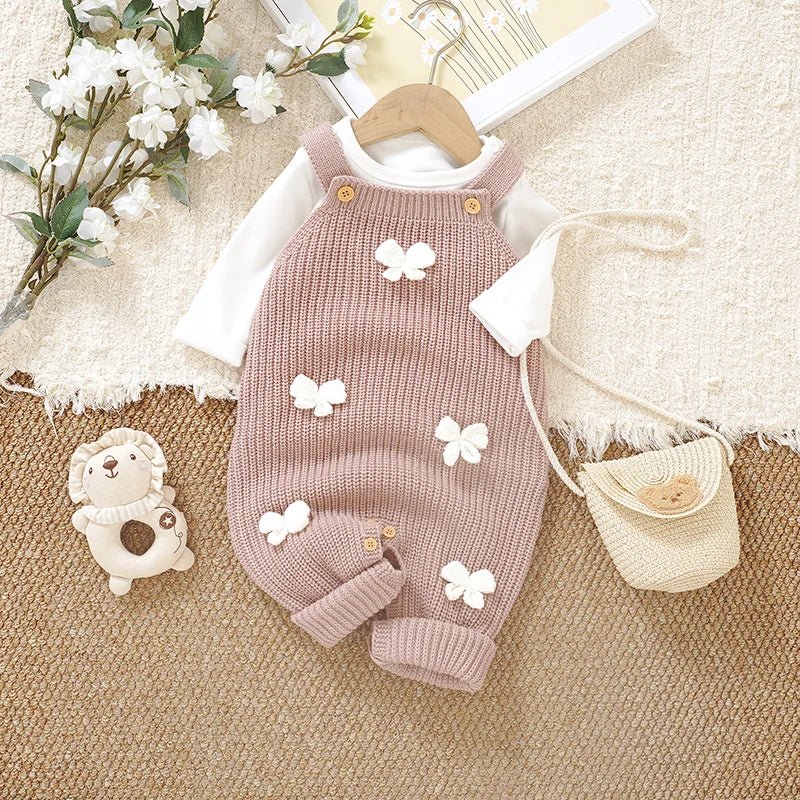 The Butterfly Knit Sleeveless Romper (0–24 Months) - Mimou Babywear