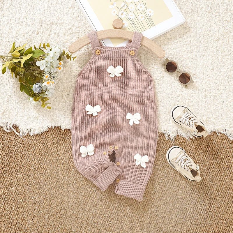 The Butterfly Knit Sleeveless Romper (0–24 Months) - Mimou Babywear