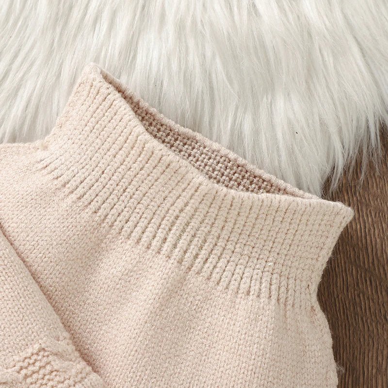 The Cozy Bow Knit Set (0–9M) - Mimou Babywear