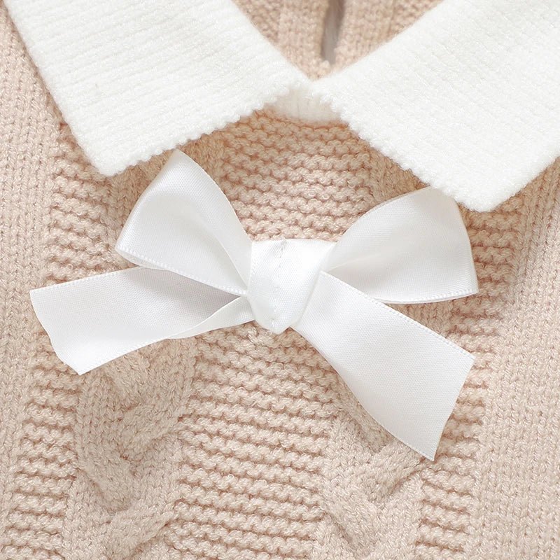 The Cozy Bow Knit Set (0–9M) - Mimou Babywear