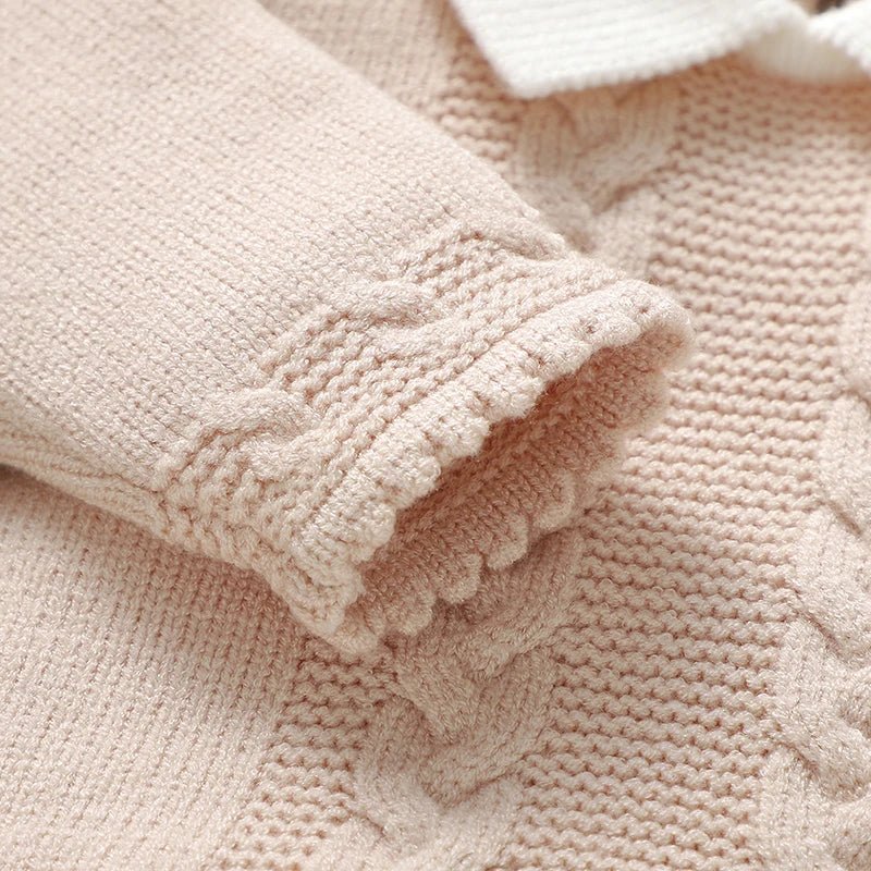 The Cozy Bow Knit Set (0–9M) - Mimou Babywear