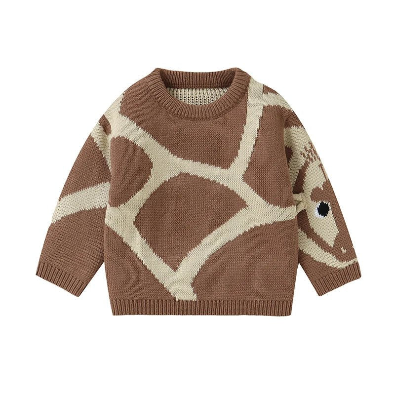The Cozy Giraffe Knit Sweater (6M–3Y) - Mimou Babywear