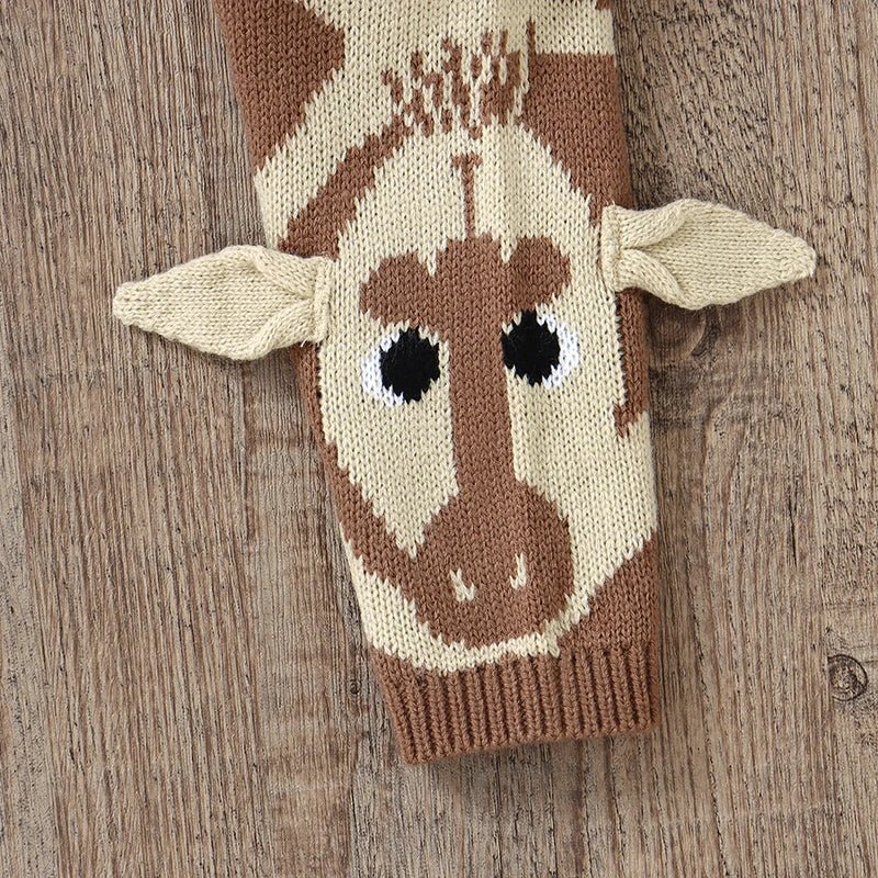 The Cozy Giraffe Knit Sweater (6M–3Y) - Mimou Babywear