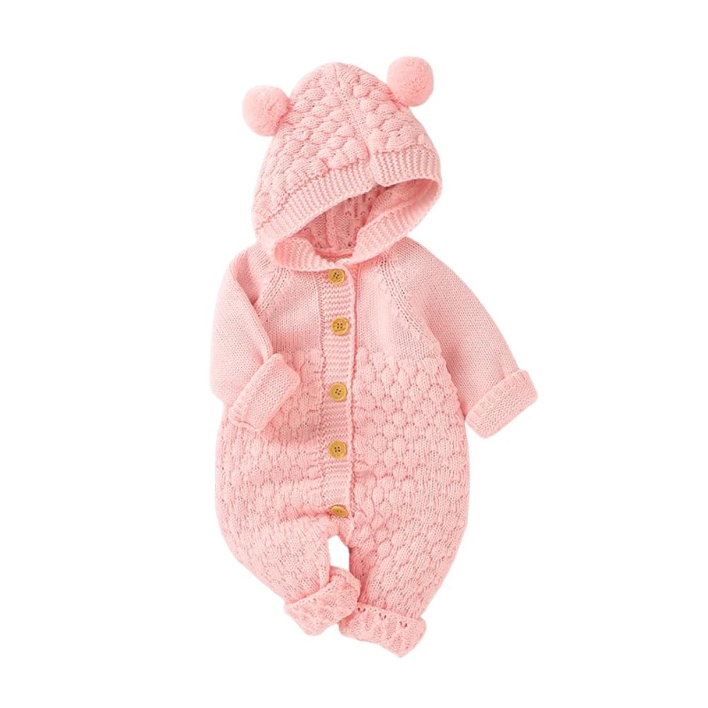 The Cozy Pom - Pom Knit Romper (3–24 Months) - Mimou Babywear