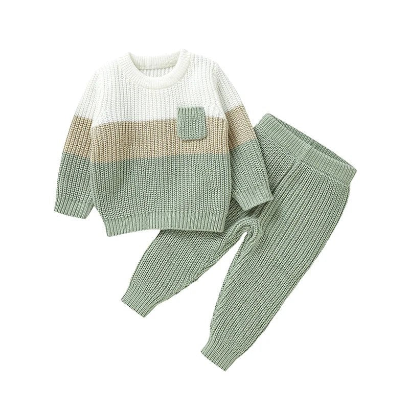 The Cozy Stripe Knit Set (6–36 Months) - Mimou Babywear