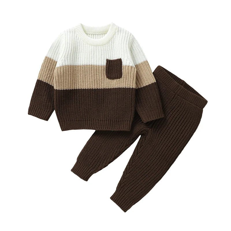 The Cozy Stripe Knit Set (6–36 Months) - Mimou Babywear