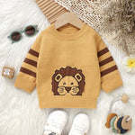 The Little Lion Knit Sweater (6M–3Y) - Mimou Babywear