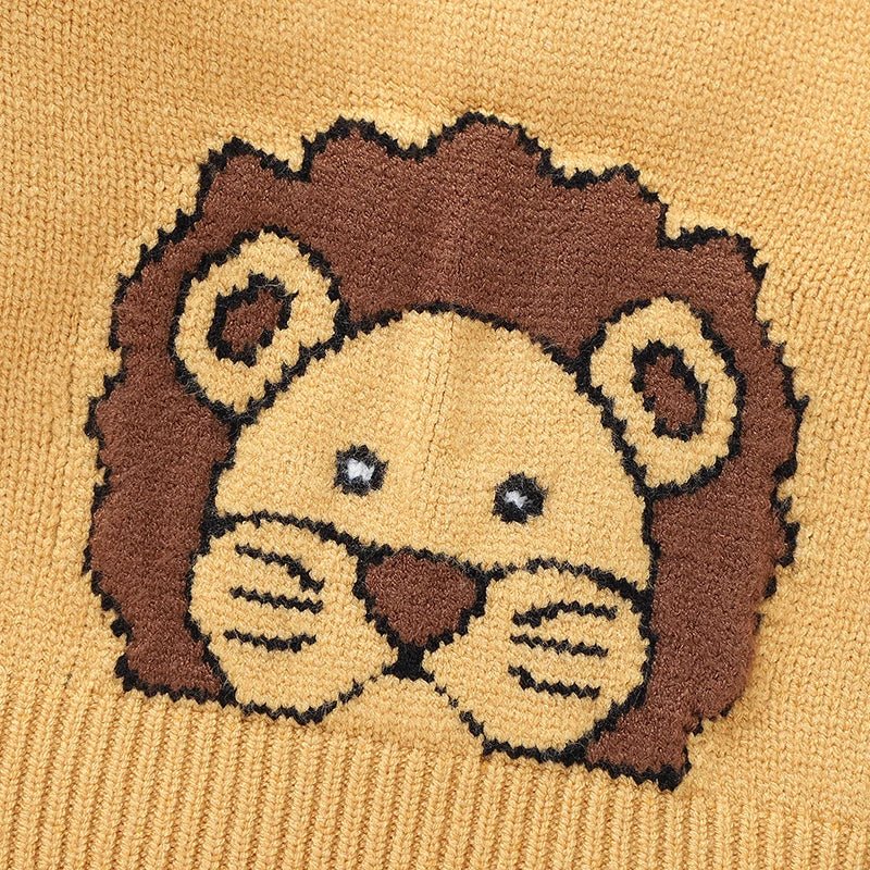 The Little Lion Knit Sweater (6M–3Y) - Mimou Babywear