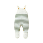 The Soft Stripes Knit Romper (0–12 Months) - Mimou Babywear