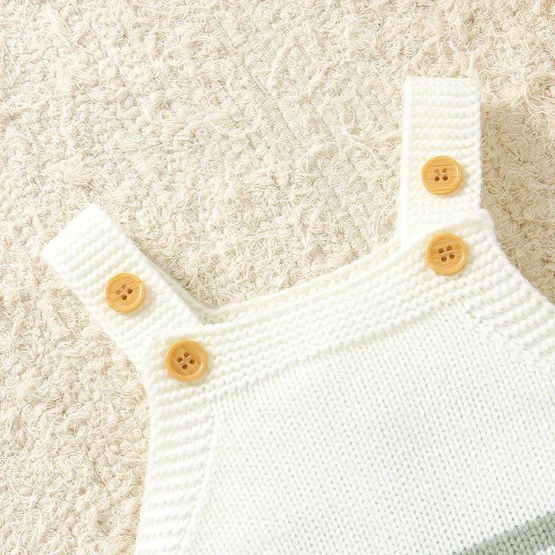 The Soft Stripes Knit Romper (0–12 Months) - Mimou Babywear