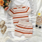 The “Soft Stripes” Knit Romper (0–9 Months) - Mimou Babywear