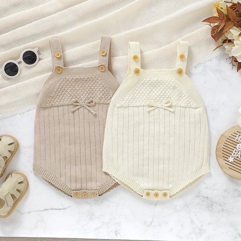 The Summer Knit Romper (0–24 Months) - Mimou Babywear