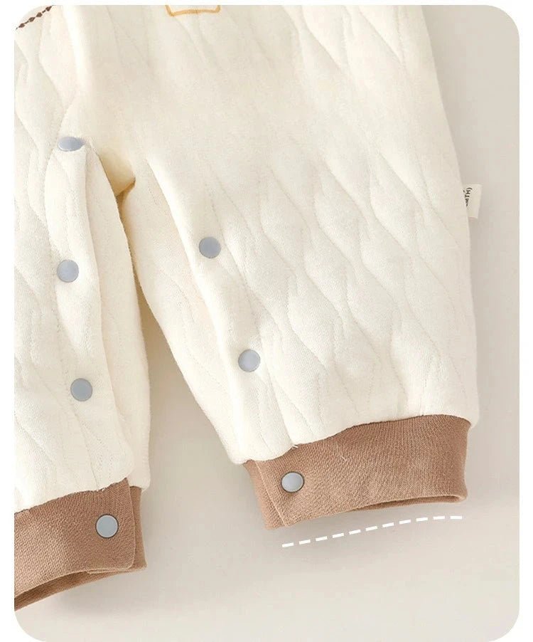 Three - Layer Warm Cotton Jumpsuit (3 - 18 Months) - Mimou Babywear