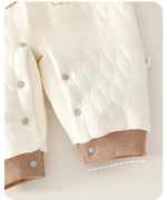 Three - Layer Warm Cotton Jumpsuit (3 - 18 Months) - Mimou Babywear