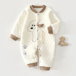 Three - Layer Warm Cotton Jumpsuit (3 - 18 Months) - Mimou Babywear