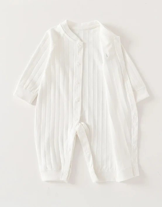 Timeless Striped Cotton Romper (0 - 18 Months) - Mimou Babywear