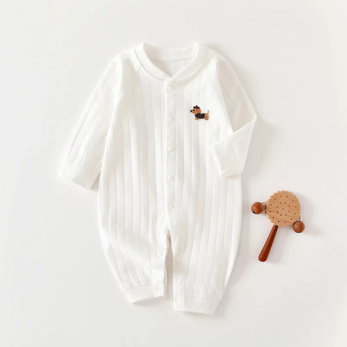 Timeless Striped Cotton Romper (0 - 18 Months) - Mimou Babywear