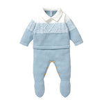 Timeless Striped Knit Romper (0 - 9 Months) - Mimou Babywear