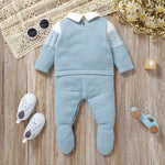 Timeless Striped Knit Romper (0 - 9 Months) - Mimou Babywear