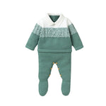 Timeless Striped Knit Romper (0 - 9 Months) - Mimou Babywear