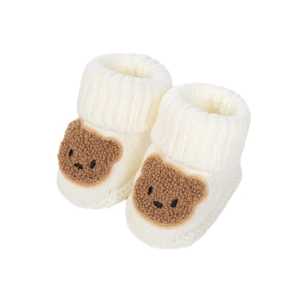 Tiny Bear Knit Socks (0 - 12 Months) - Mimou Babywear