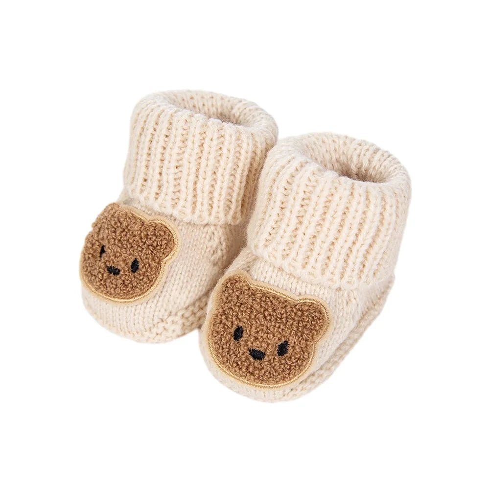Tiny Bear Knit Socks (0 - 12 Months) - Mimou Babywear