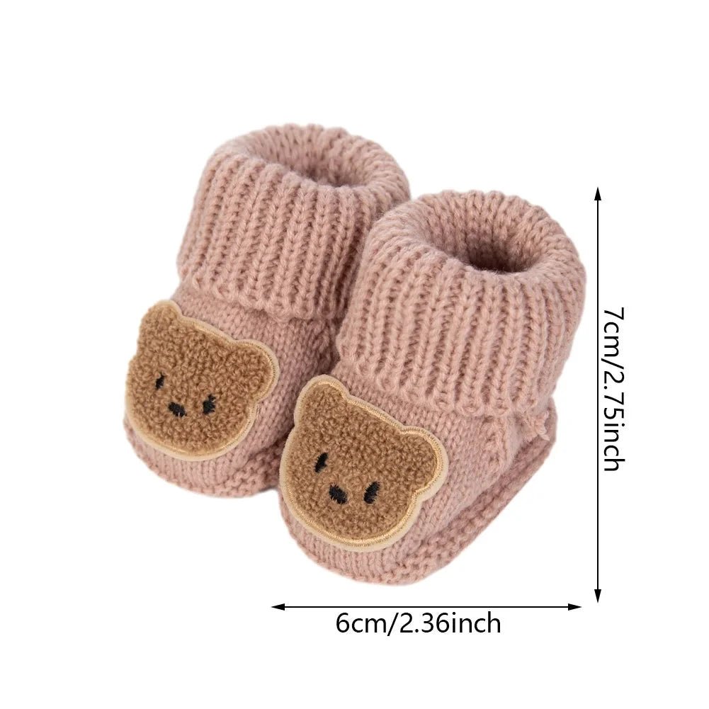 Tiny Bear Knit Socks (0 - 12 Months) - Mimou Babywear