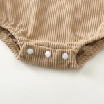 Velvet Duck Embroidered Baby Romper – Soft Cotton Triangle Onesie (0 - 18M) - Mimou Babywear