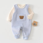 Velvet Top & Suspender Pants Set (2 - Piece, 6M - 2Y) - Mimou Babywear