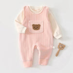 Velvet Top & Suspender Pants Set (2 - Piece, 6M - 2Y) - Mimou Babywear