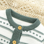 Warm Knit Cardigan & Sleeveless Romper Set (2 - Piece, 3 - 18M) - Mimou Babywear